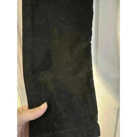 Garnet Hill Black Essential Slim Velvet Pants Size 8 Velour Business Casual - Picture 3 of 7